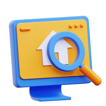 Search Property Online  3D Icon
