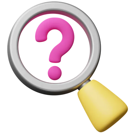 Search Question  3D Icon