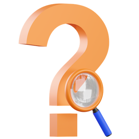 Search Question  3D Icon