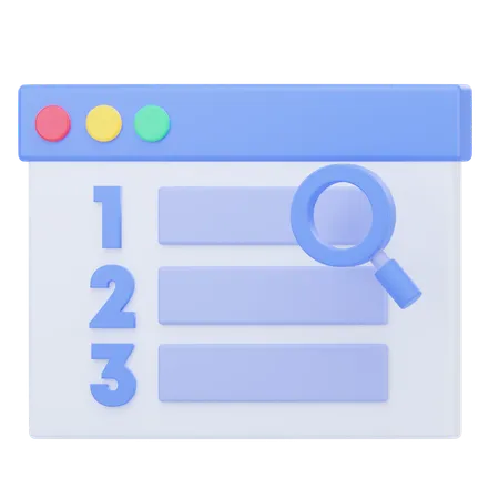 Search Ranking 3 D Illustration 3D Icon