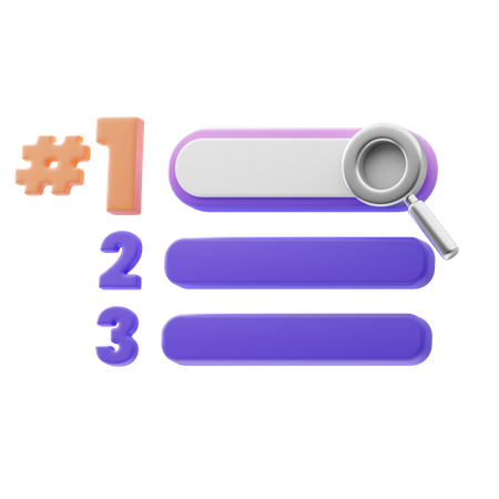 Search Ranking  3D Icon