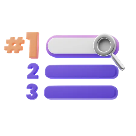 Search Ranking  3D Icon
