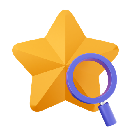 Search rating star riview  3D Icon