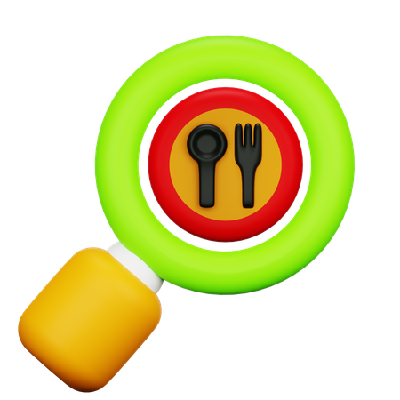 Search Restaurant  3D Icon