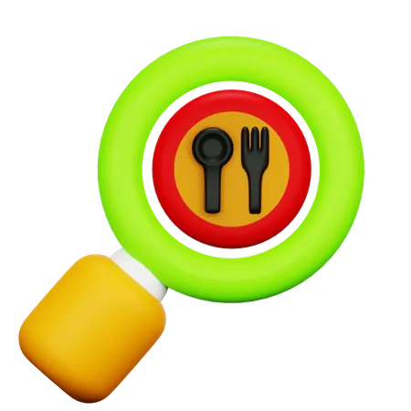Search Restaurant  3D Icon