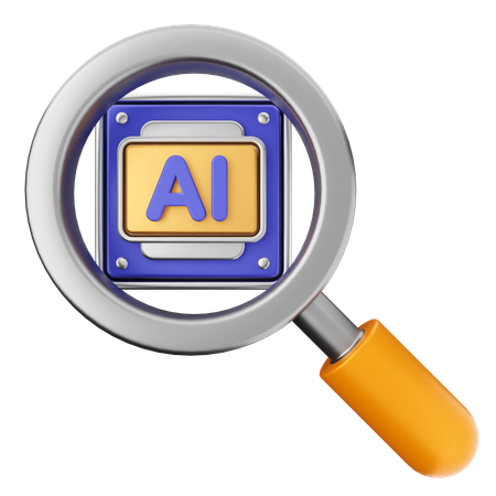 Search Scan Ai  3D Icon