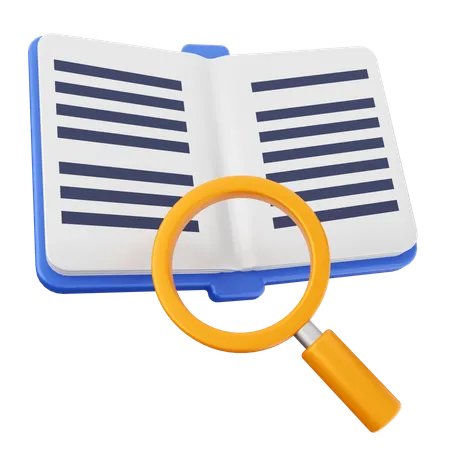 Search Scan Book  3D Icon