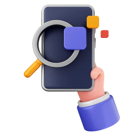 Search Scan Data  3D Icon