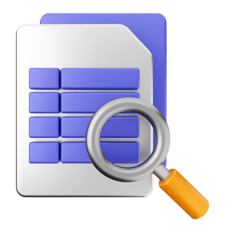 Search Scan File  3D Icon