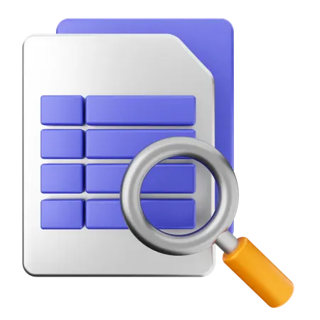 Search Scan File  3D Icon