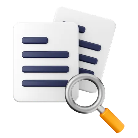 Search Scan File  3D Icon