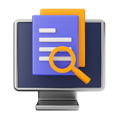 Search Scan File  3D Icon
