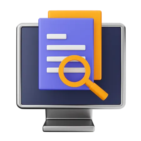 Search Scan File  3D Icon