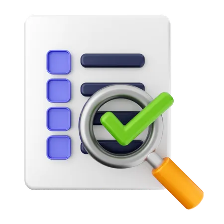 Search Scan File Check Approved  3D Icon