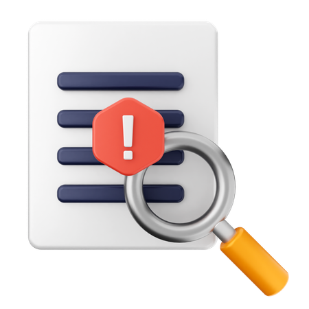 Search Scan File Report  3D Icon