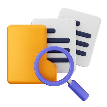 Search Scan Folder  3D Icon
