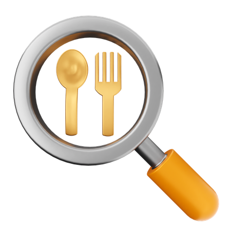 Search Scan Food  3D Icon