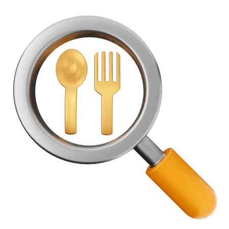 Search Scan Food  3D Icon