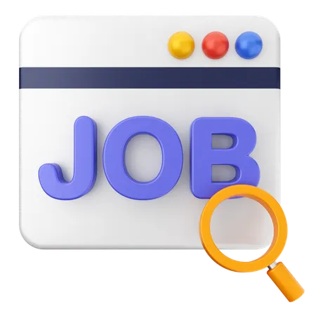 Search Scan Job  3D Icon