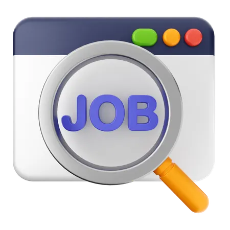 Search Scan Job  3D Icon