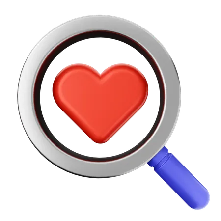 Search Scan Love  3D Icon