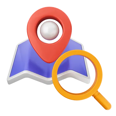 Search Scan Map  3D Icon