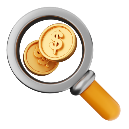 Search Scan Money  3D Icon