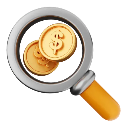 Search Scan Money  3D Icon