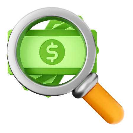 Search Scan Money  3D Icon