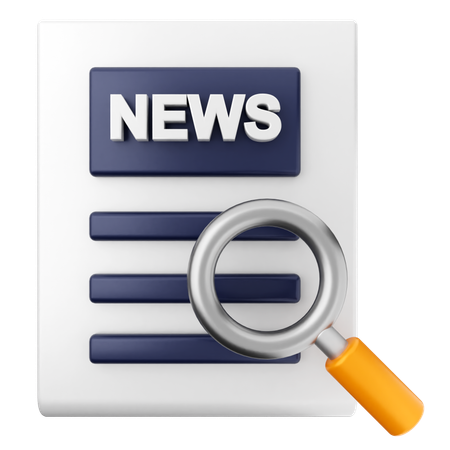 Search Scan News  3D Icon