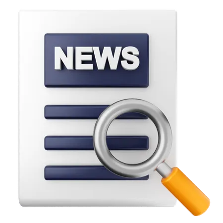 Search Scan News  3D Icon