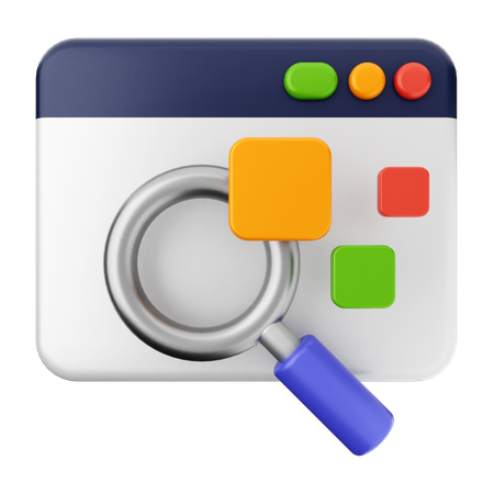 Search Scan Website  3D Icon