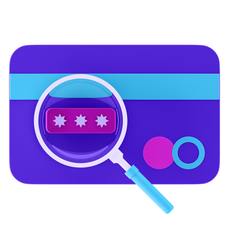 Search Security Code  3D Icon