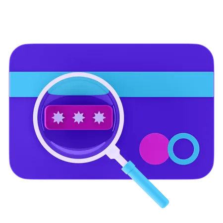 Search Security Code  3D Icon