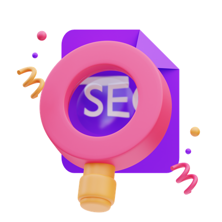 Search Seo File  3D Icon