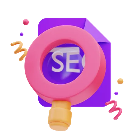 Search Seo File  3D Icon