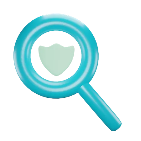 Search Shield  3D Icon