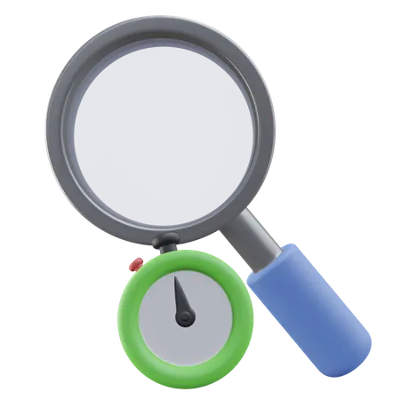 Search Stopwatch  3D Icon