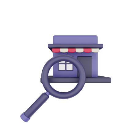 Search Store  3D Icon