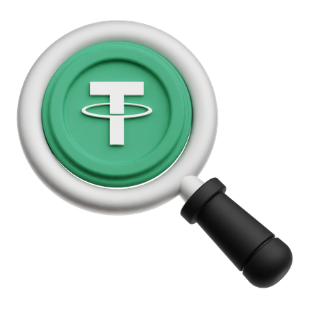 Search Tether Crypto Coin  3D Icon