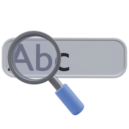 Search Text  3D Icon