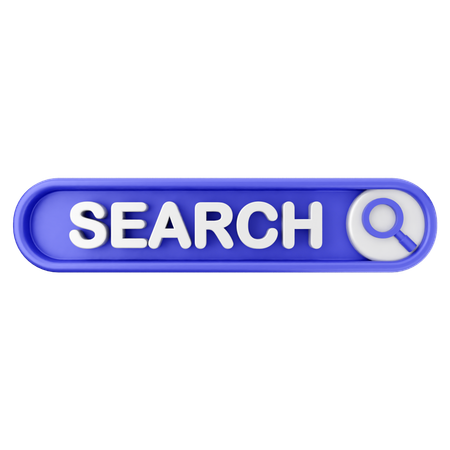 Search Text Button  3D Icon