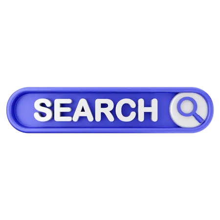 Search Text Button  3D Icon