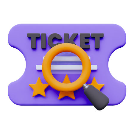 Search Ticket  3D Icon