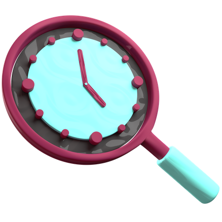 Search Time Management 3D Illustration