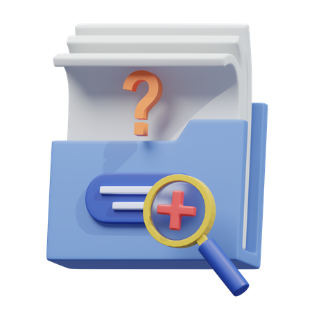 Search Unknown Files  3D Icon