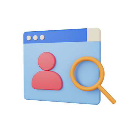 Search User  3D Icon