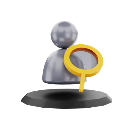 Search User  3D Icon