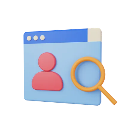 Search User  3D Icon