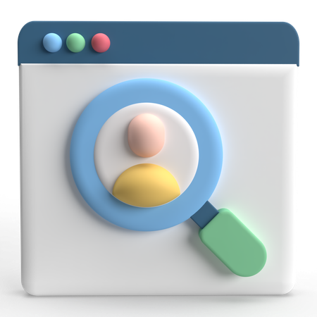 Search User  3D Icon